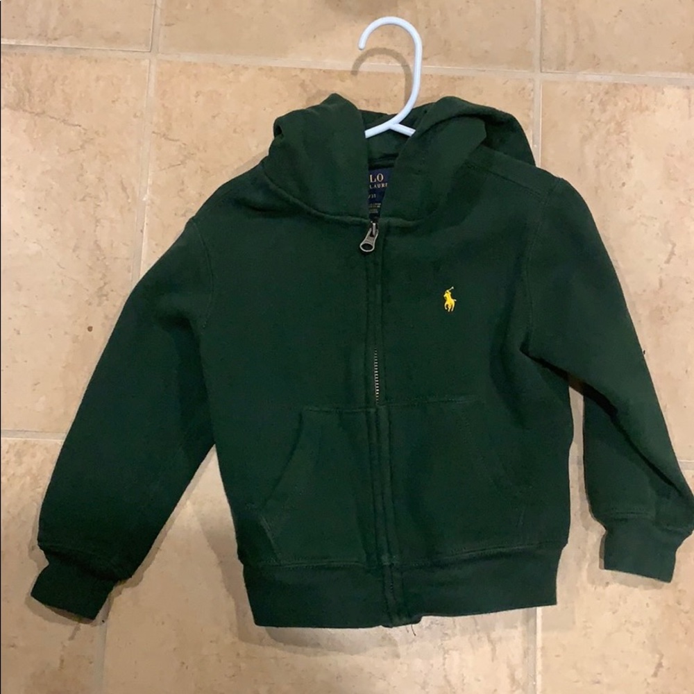 Green Polo Zippered Hoodie